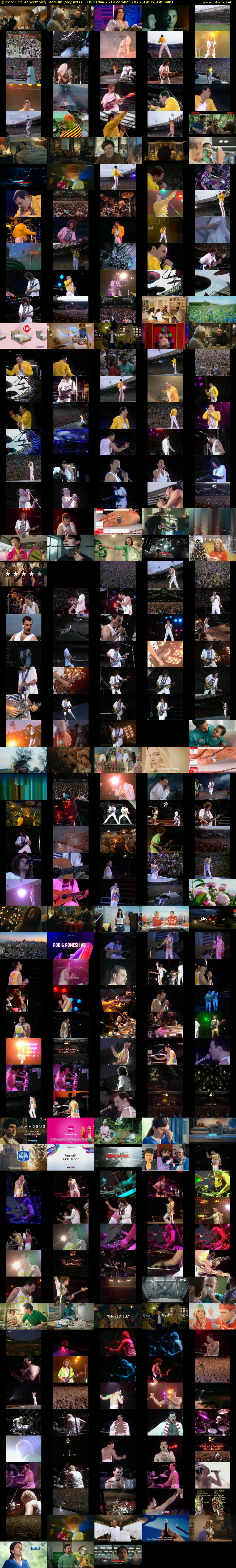 Queen: Live At Wembley Stadium (Sky Arts) Thursday 25 December 2025 19:35 - 22:00