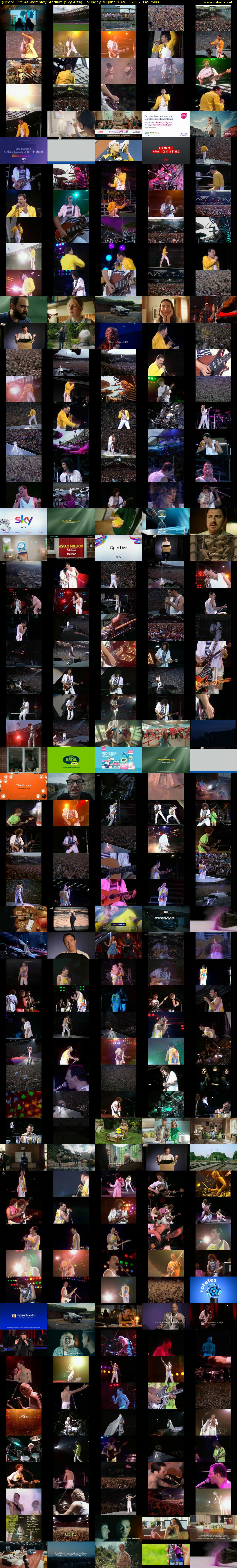 Queen: Live At Wembley Stadium (Sky Arts) Sunday 28 June 2026 17:35 - 20:00