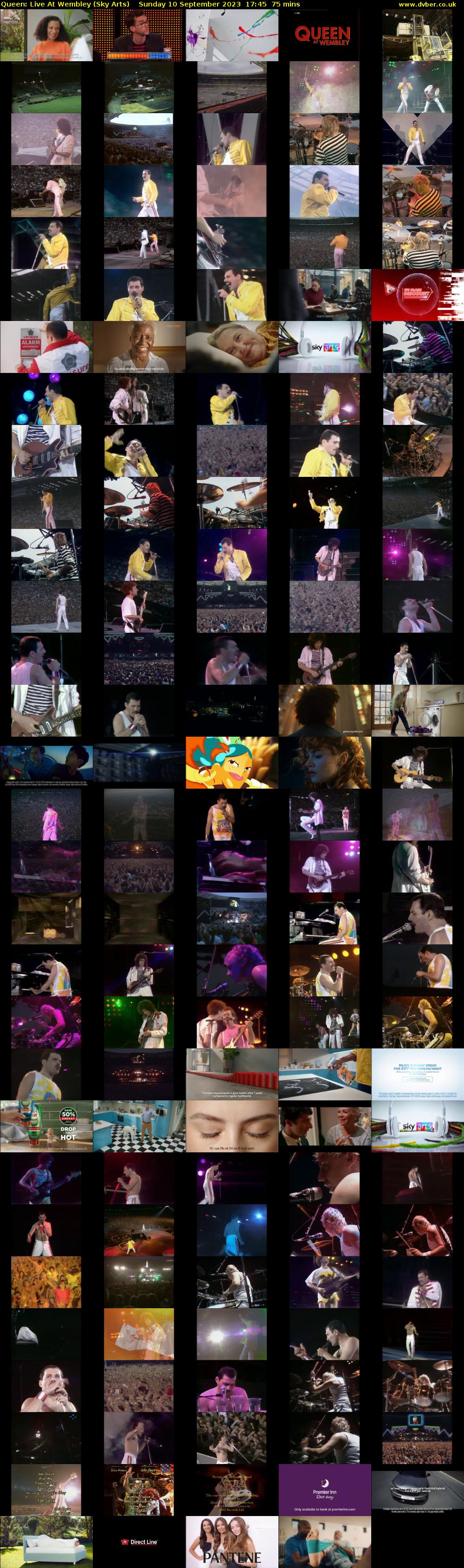 Queen: Live At Wembley (Sky Arts) Sunday 10 September 2023 17:45 - 19:00