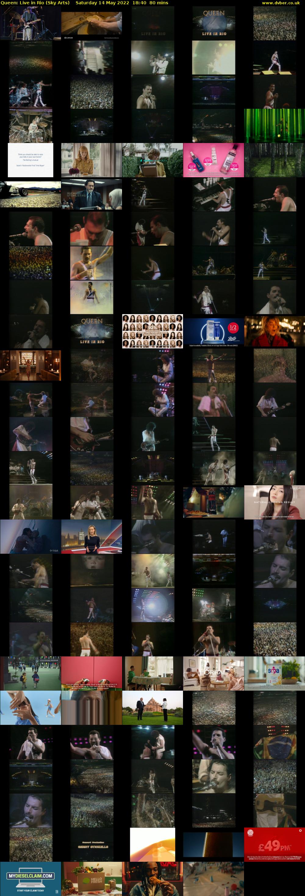 Queen: Live in Rio (Sky Arts) Saturday 14 May 2022 18:40 - 20:00