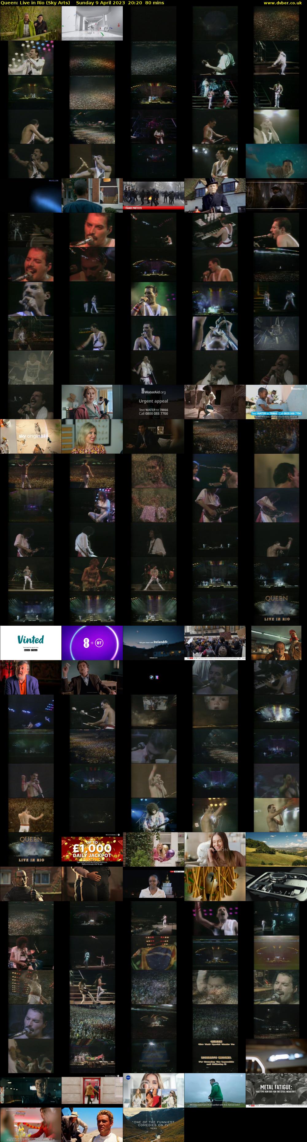 Queen: Live in Rio (Sky Arts) Sunday 9 April 2023 20:20 - 21:40