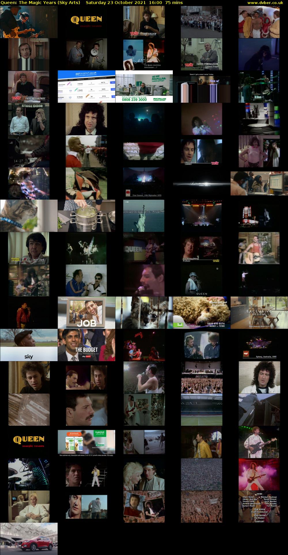 Queen: The Magic Years (Sky Arts) Saturday 23 October 2021 16:00 - 17:15