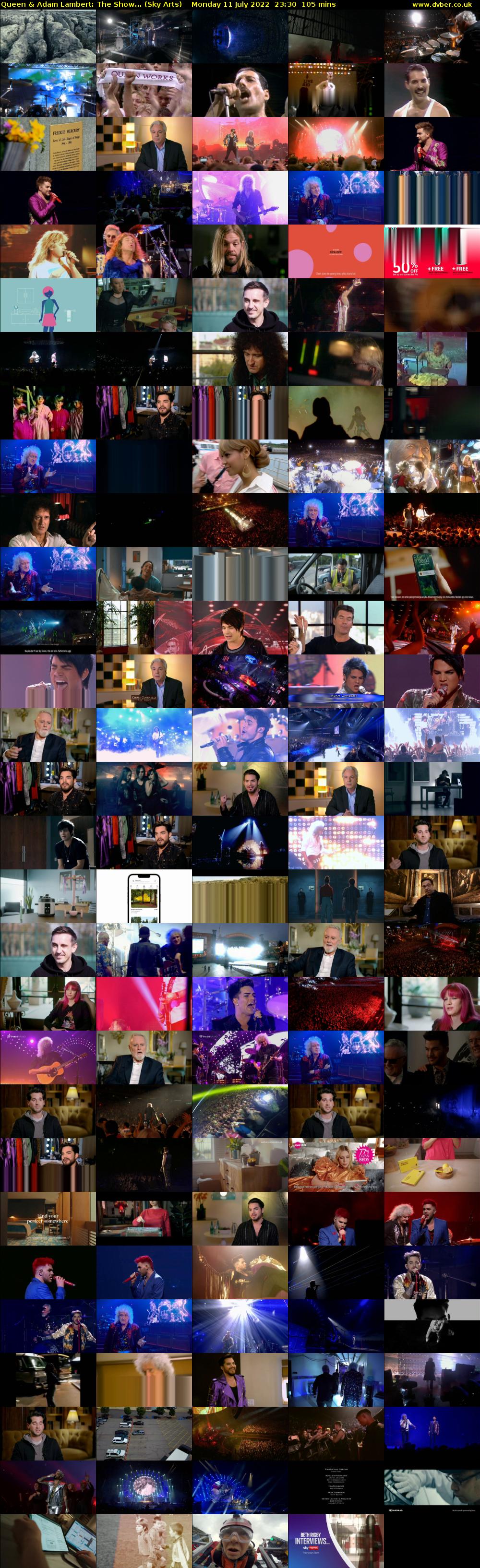 Queen & Adam Lambert: The Show... (Sky Arts) Monday 11 July 2022 23:30 - 01:15