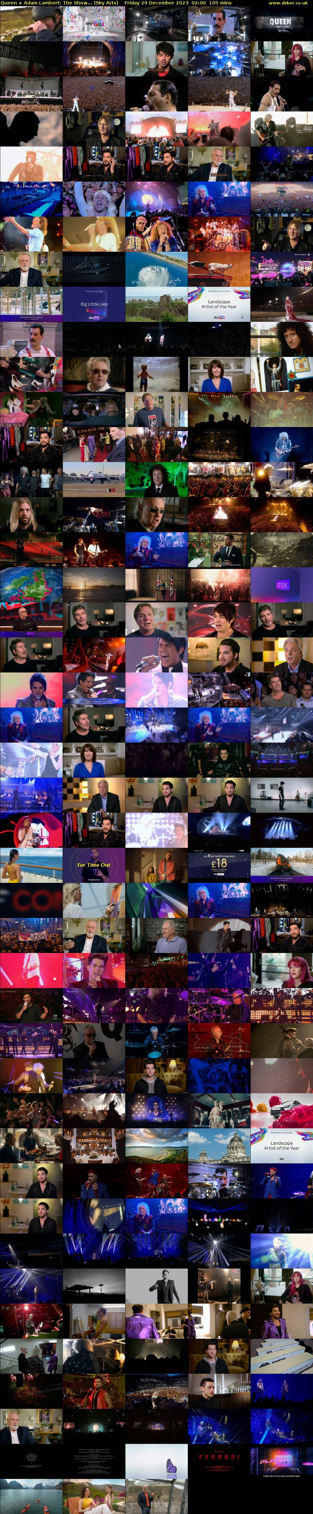 Queen + Adam Lambert: The Show... (Sky Arts) Friday 29 December 2023 02:00 - 03:45