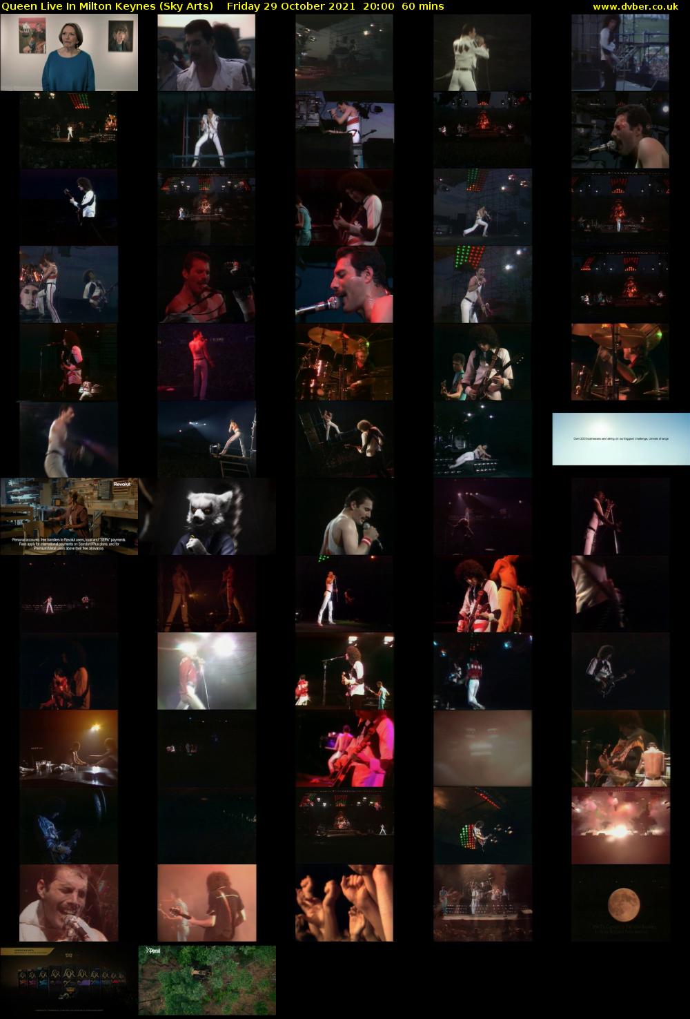 Queen Live In Milton Keynes (Sky Arts) Friday 29 October 2021 20:00 - 21:00