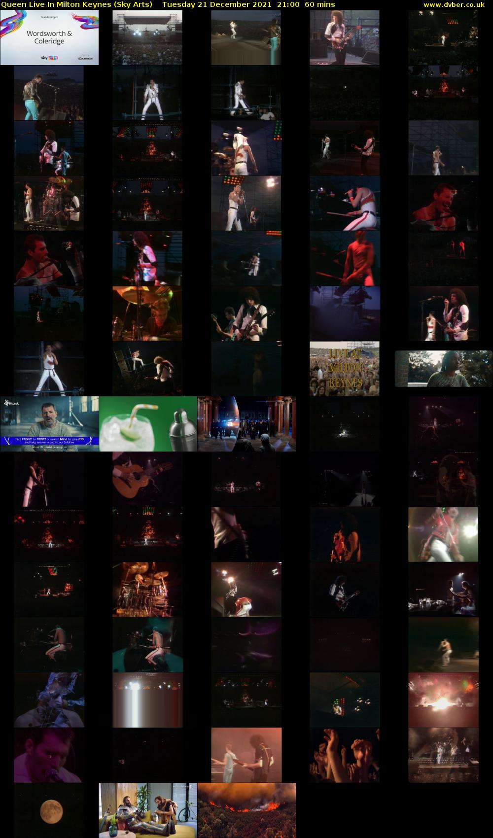 Queen Live In Milton Keynes (Sky Arts) Tuesday 21 December 2021 21:00 - 22:00