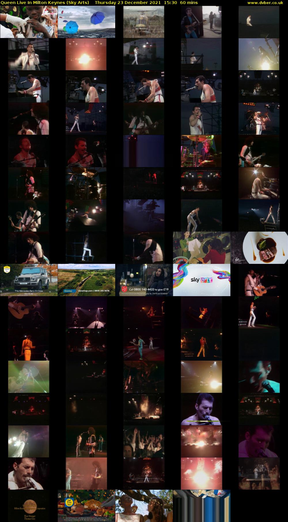Queen Live In Milton Keynes (Sky Arts) Thursday 23 December 2021 15:30 - 16:30