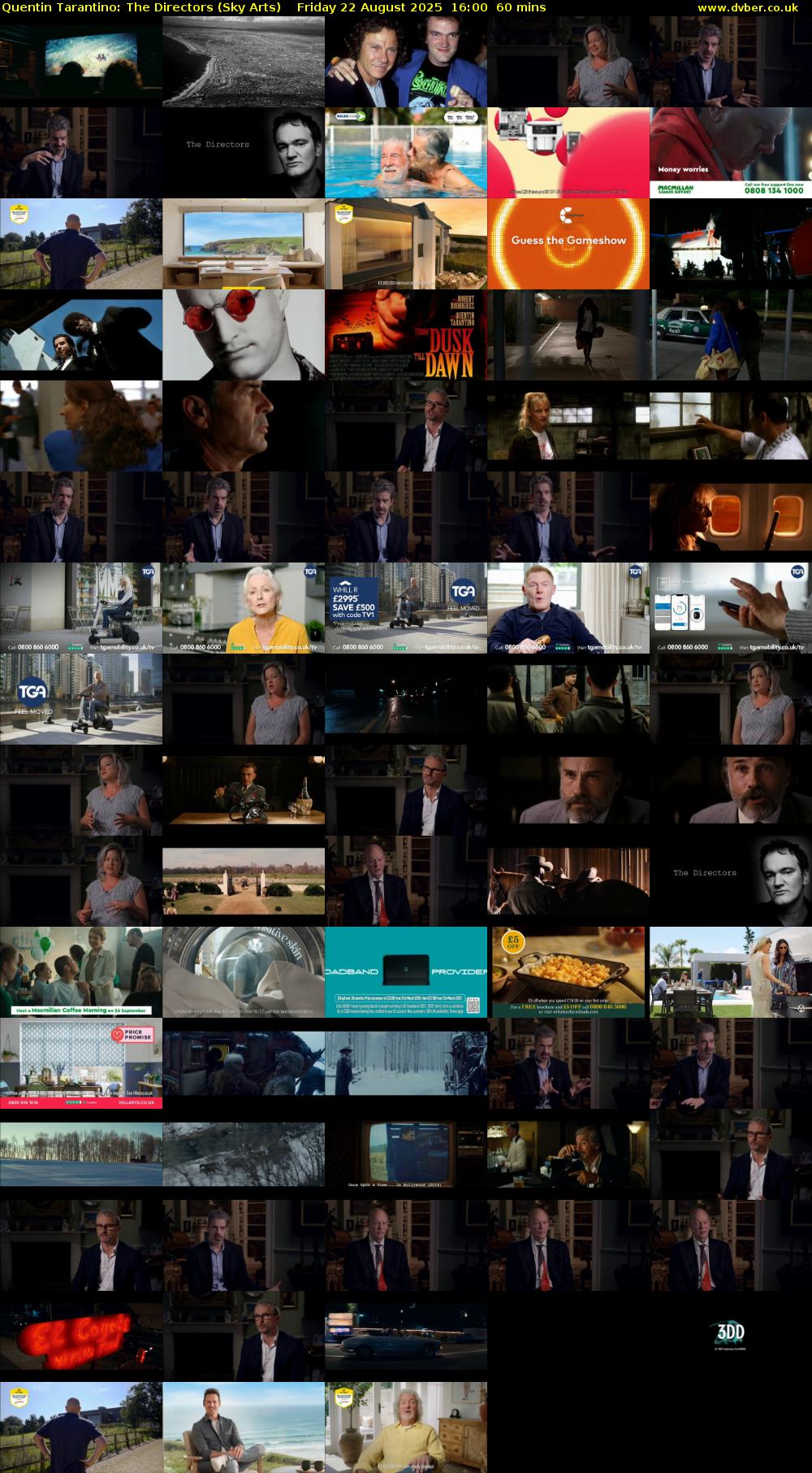 Quentin Tarantino: The Directors (Sky Arts) Friday 22 August 2025 16:00 - 17:00