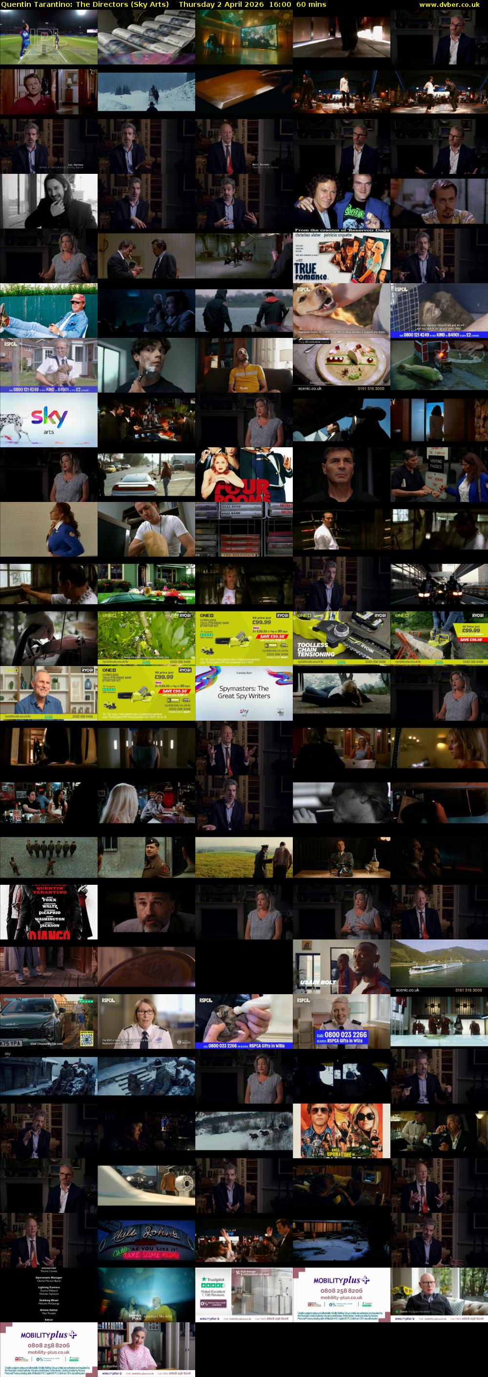 Quentin Tarantino: The Directors (Sky Arts) Thursday 2 April 2026 16:00 - 17:00