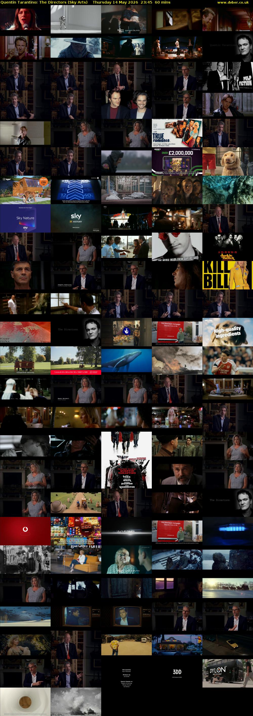Quentin Tarantino: The Directors (Sky Arts) Thursday 14 May 2026 23:45 - 00:45