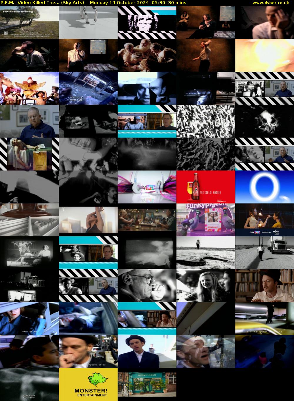 R.E.M.: Video Killed The... (Sky Arts) Monday 14 October 2024 05:30 - 06:00