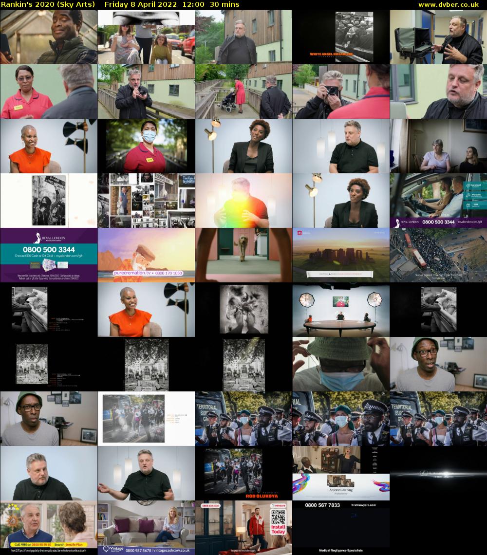 Rankin's 2020 (Sky Arts) Friday 8 April 2022 12:00 - 12:30