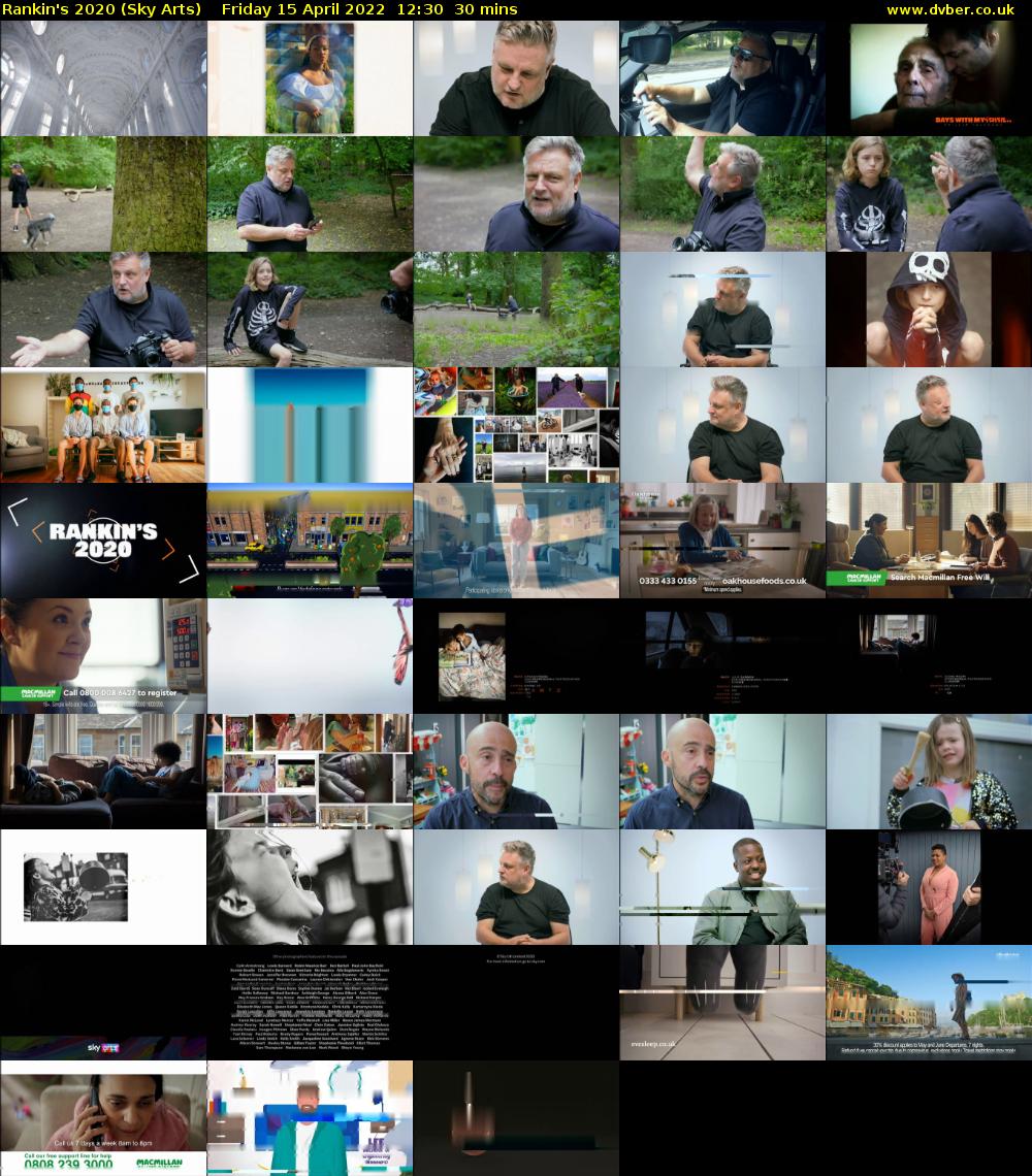 Rankin's 2020 (Sky Arts) Friday 15 April 2022 12:30 - 13:00