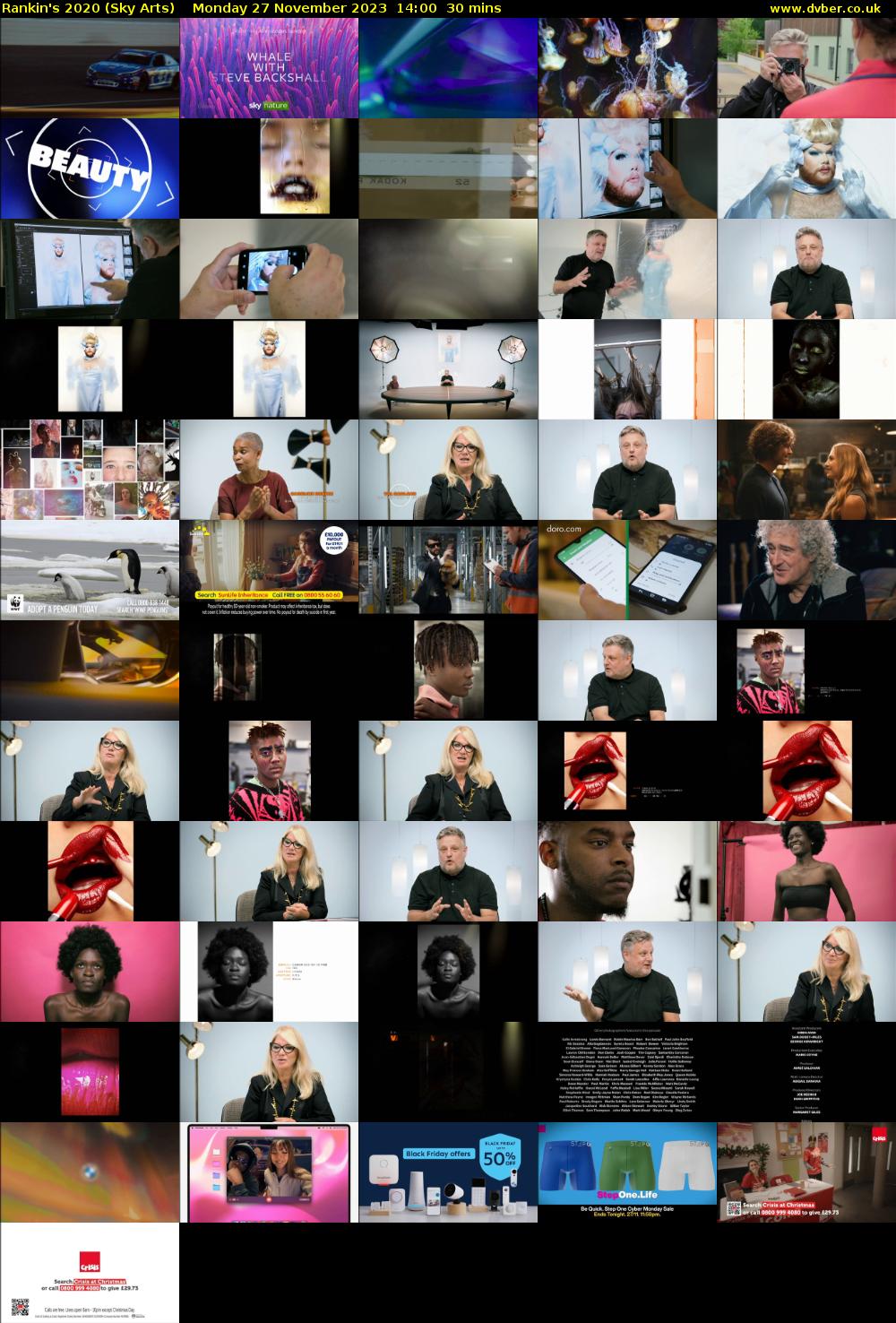 Rankin's 2020 (Sky Arts) Monday 27 November 2023 14:00 - 14:30