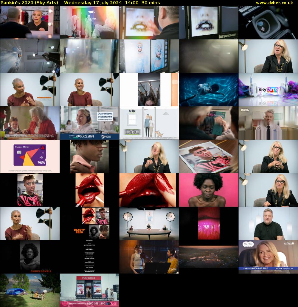 Rankin's 2020 (Sky Arts) Wednesday 17 July 2024 14:00 - 14:30