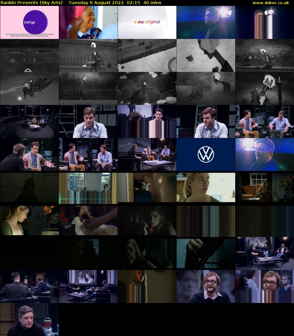 Rankin Presents (Sky Arts) Tuesday 9 August 2022 02:15 - 02:55