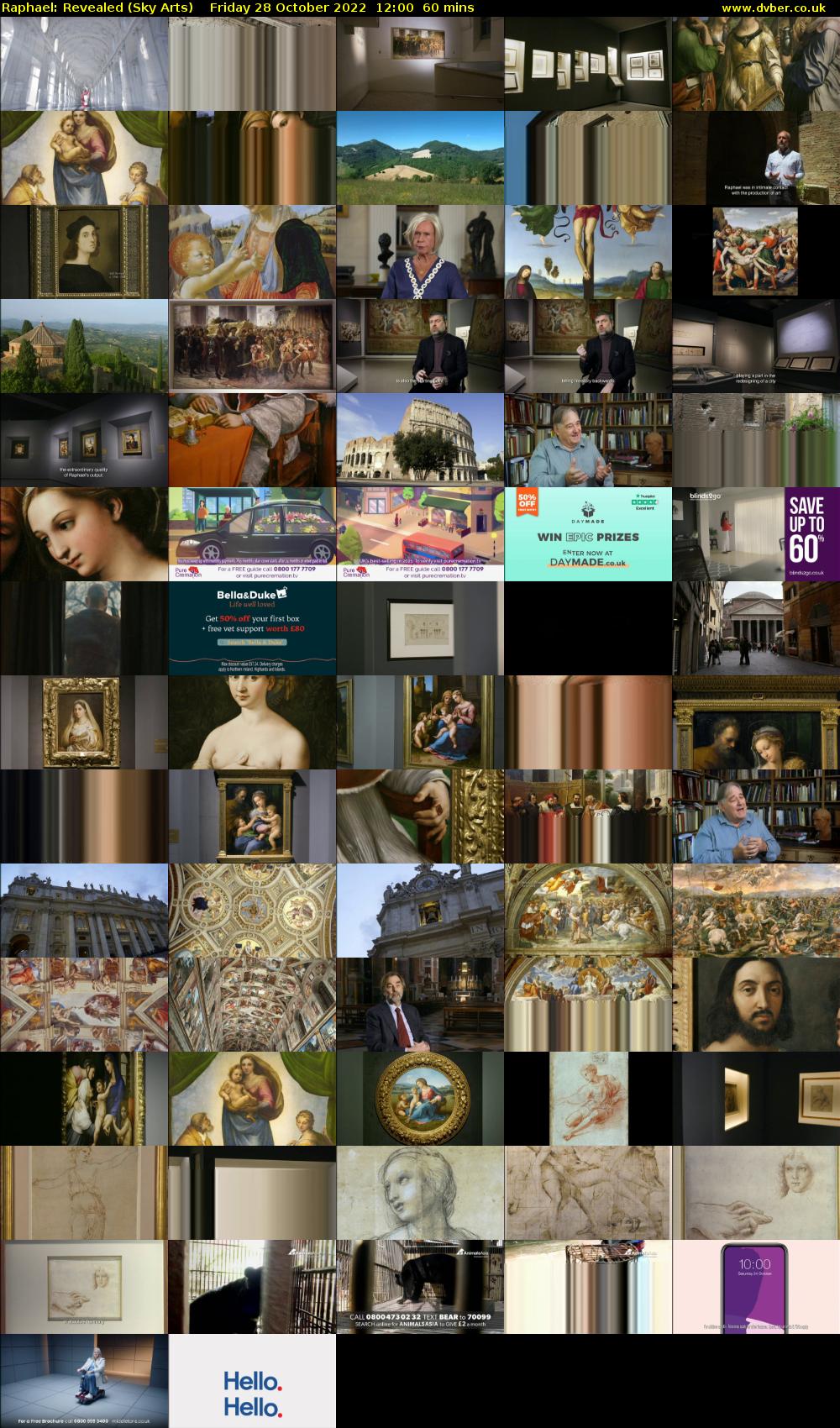 Raphael: Revealed (Sky Arts) Friday 28 October 2022 12:00 - 13:00