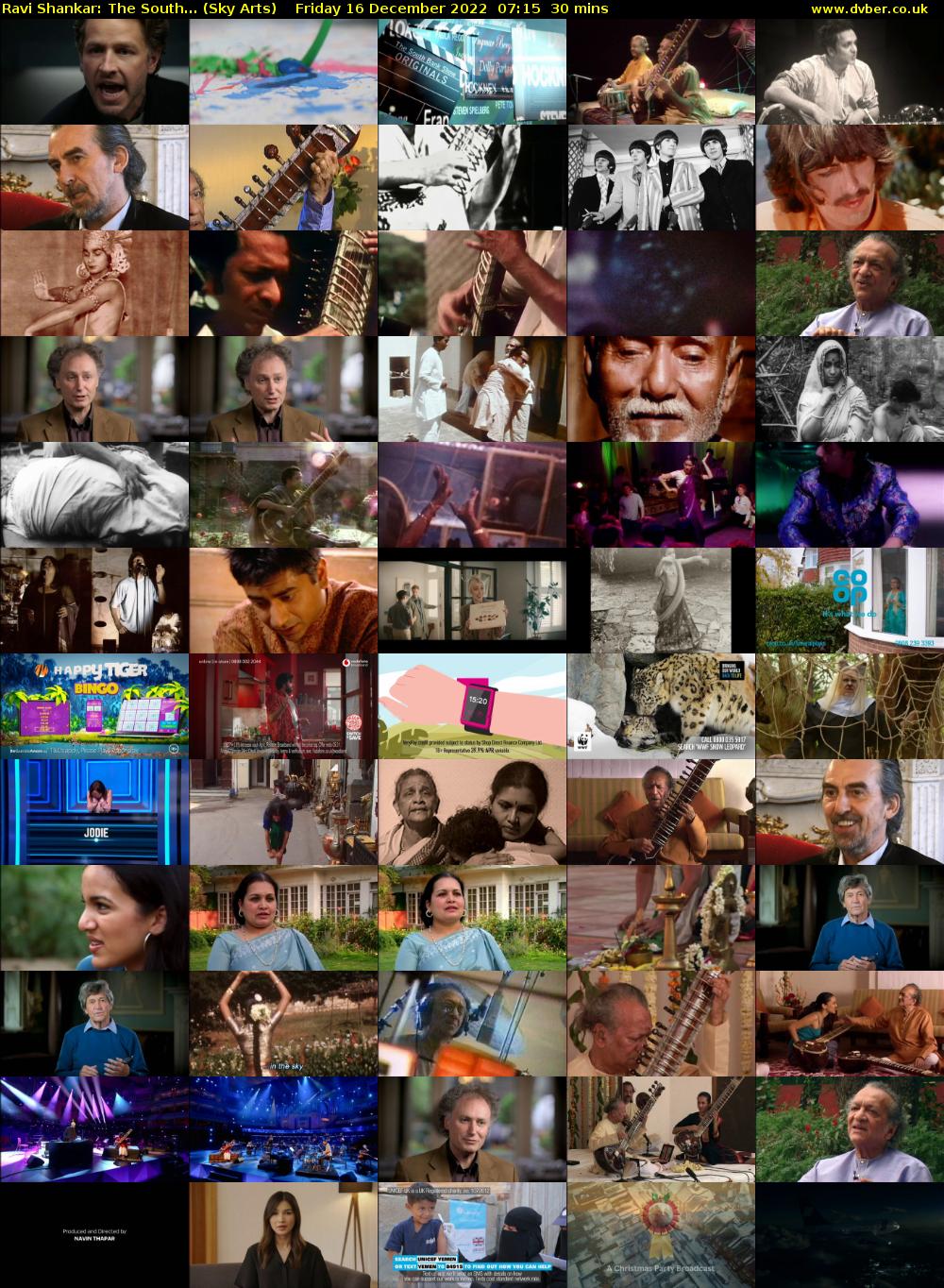 Ravi Shankar: The South... (Sky Arts) Friday 16 December 2022 07:15 - 07:45