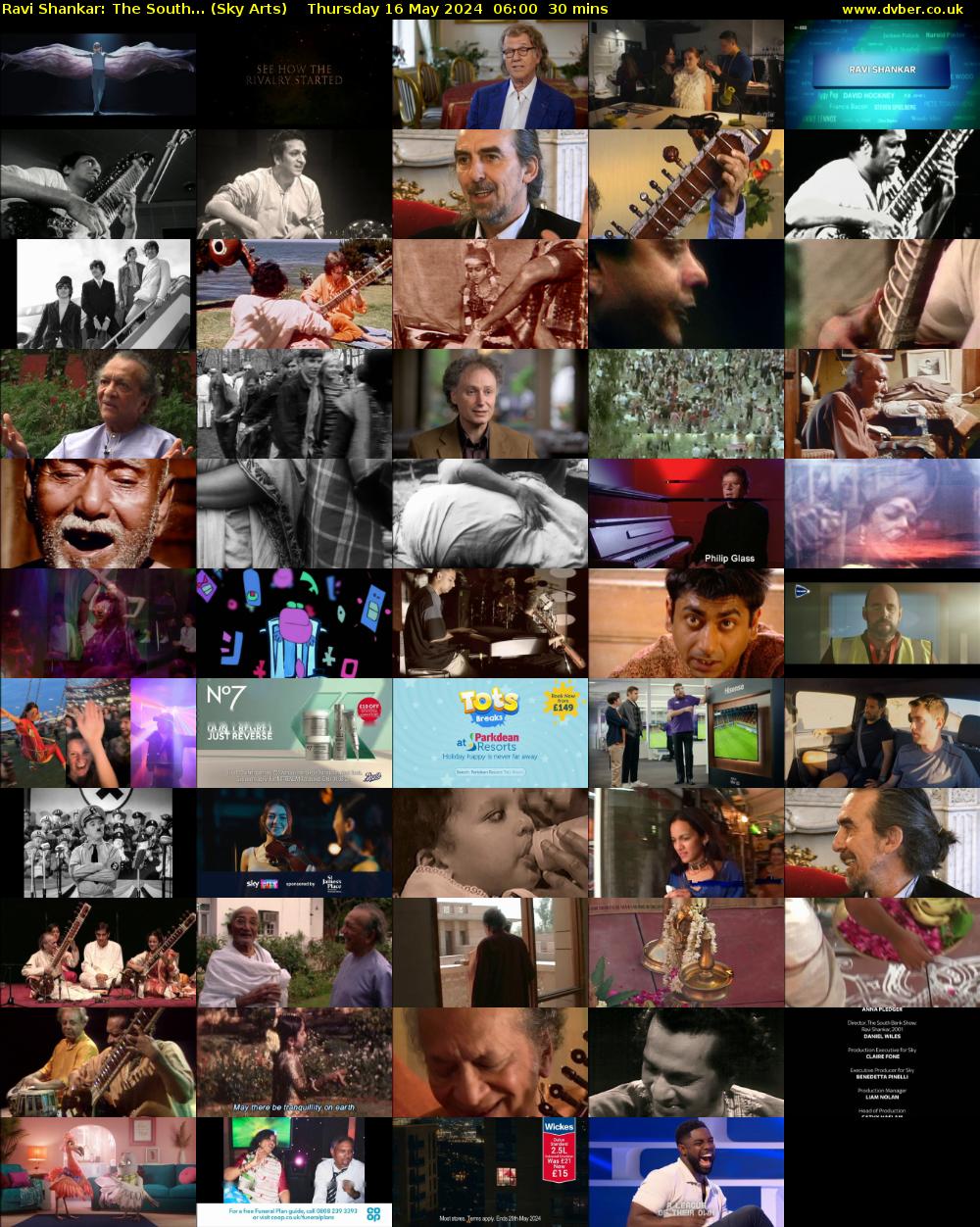 Ravi Shankar: The South... (Sky Arts) Thursday 16 May 2024 06:00 - 06:30