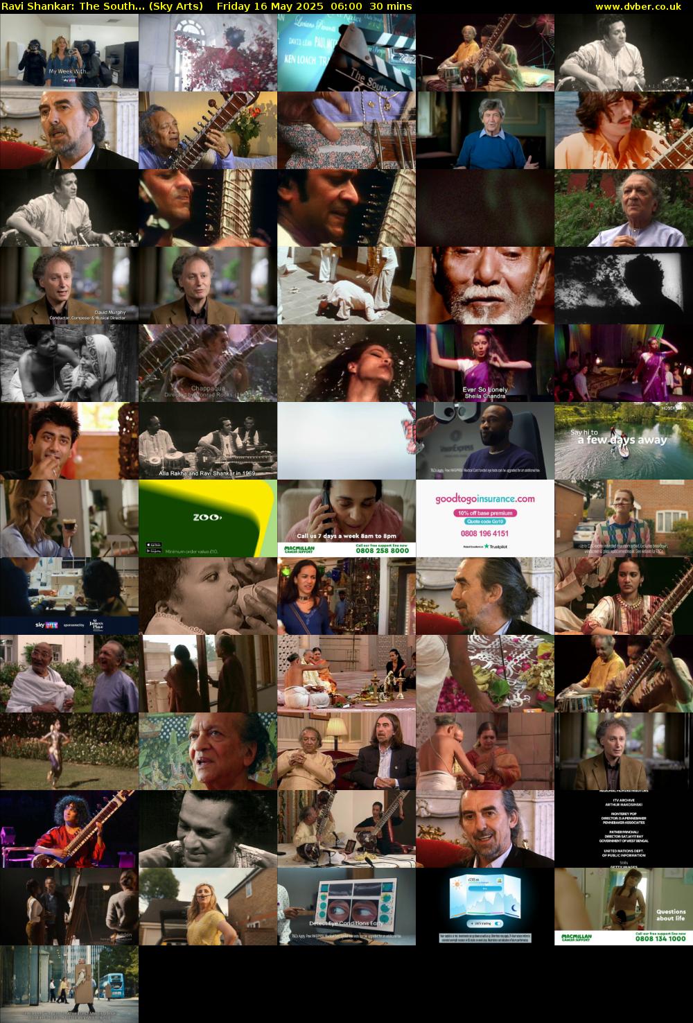Ravi Shankar: The South... (Sky Arts) Friday 16 May 2025 06:00 - 06:30
