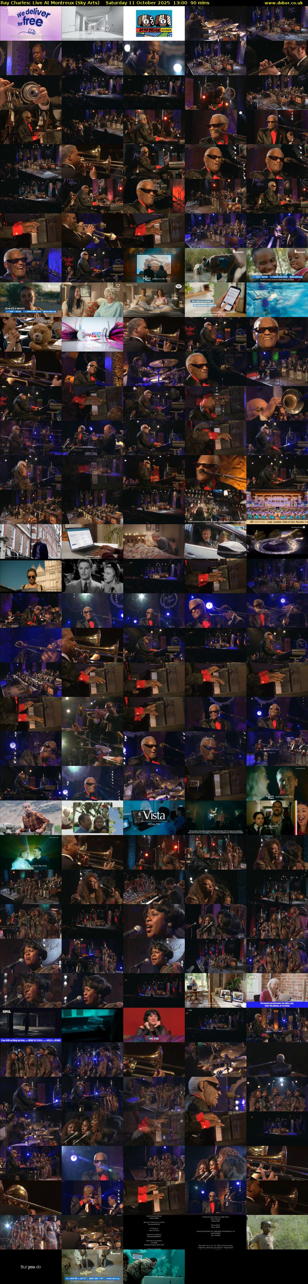 Ray Charles: Live At Montreux (Sky Arts) Saturday 11 October 2025 13:00 - 14:30