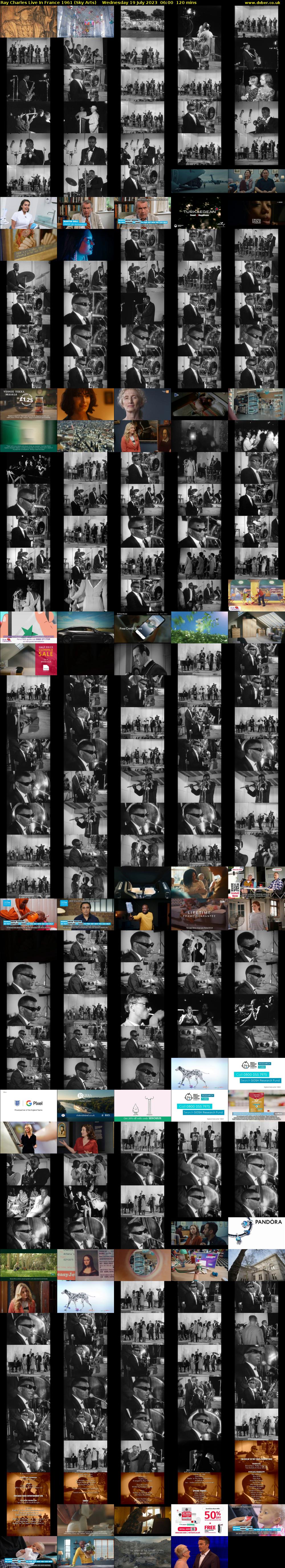 Ray Charles Live In France 1961 (Sky Arts) Wednesday 19 July 2023 06:00 - 08:00