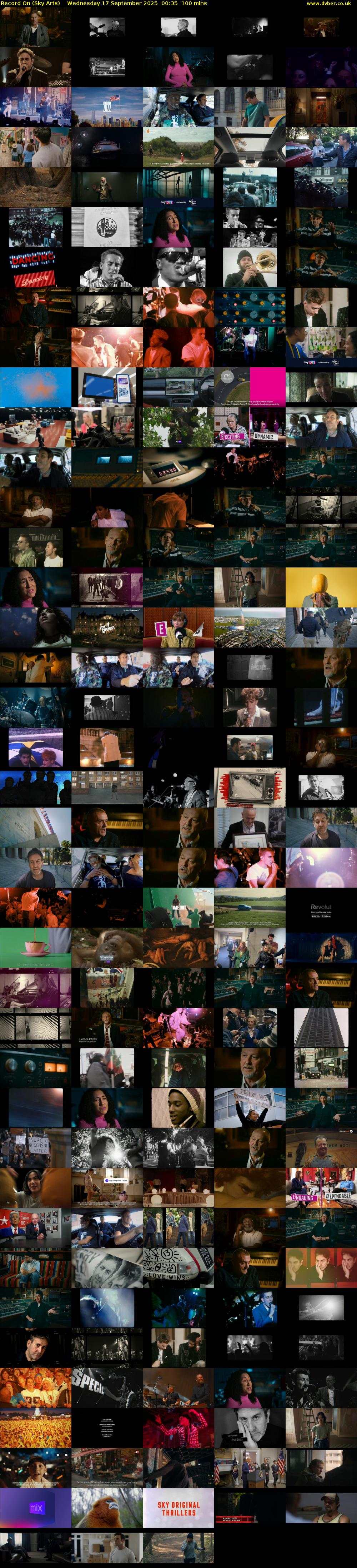 Record On (Sky Arts) Wednesday 17 September 2025 00:35 - 02:15