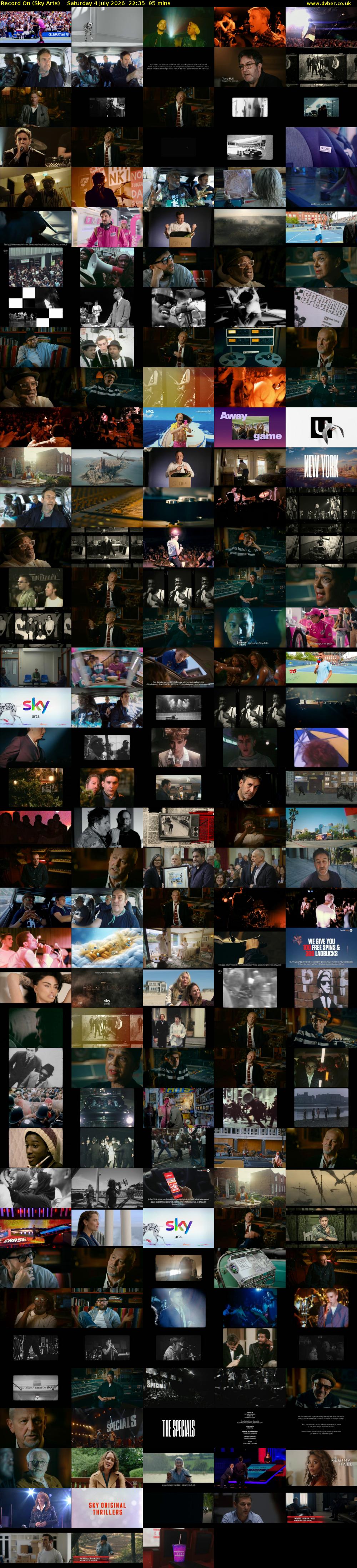 Record On (Sky Arts) Saturday 4 July 2026 22:35 - 00:10