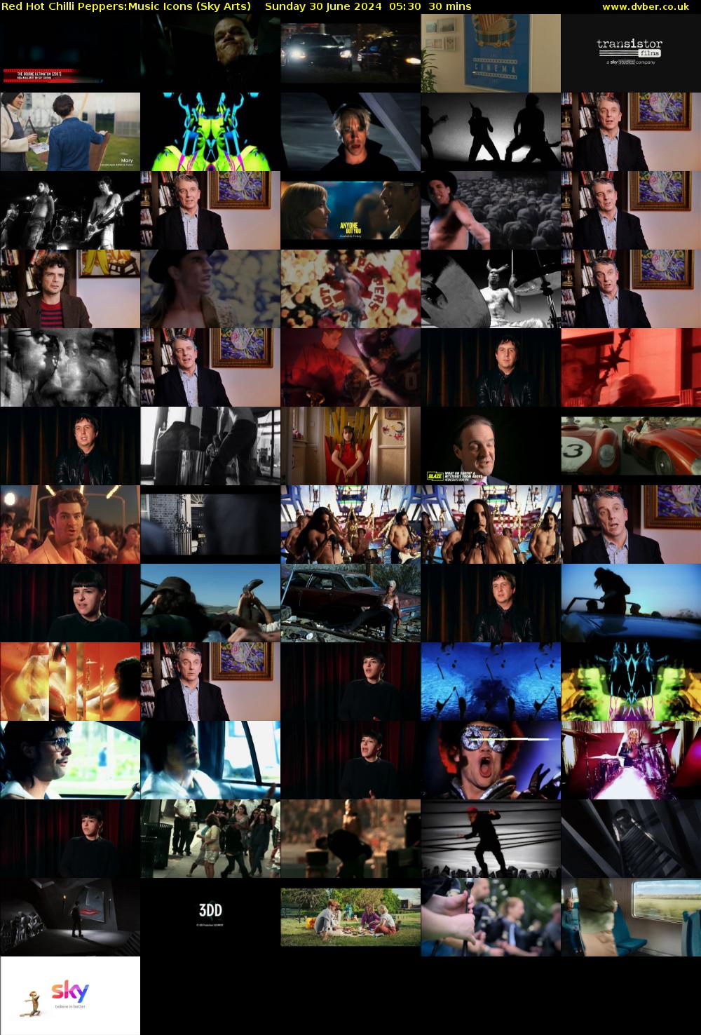 Red Hot Chilli Peppers:Music Icons (Sky Arts) Sunday 30 June 2024 05:30 - 06:00