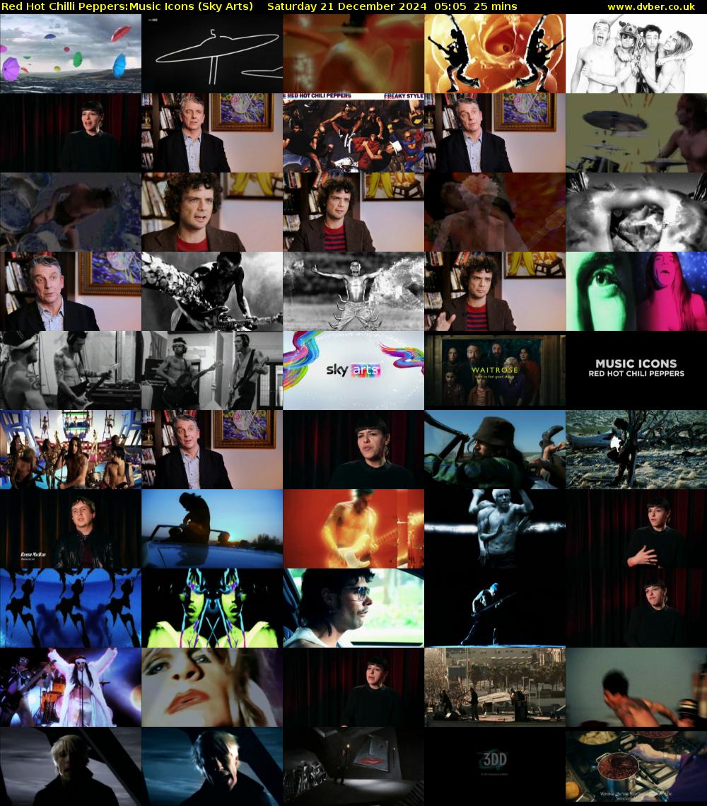 Red Hot Chilli Peppers:Music Icons (Sky Arts) Saturday 21 December 2024 05:05 - 05:30