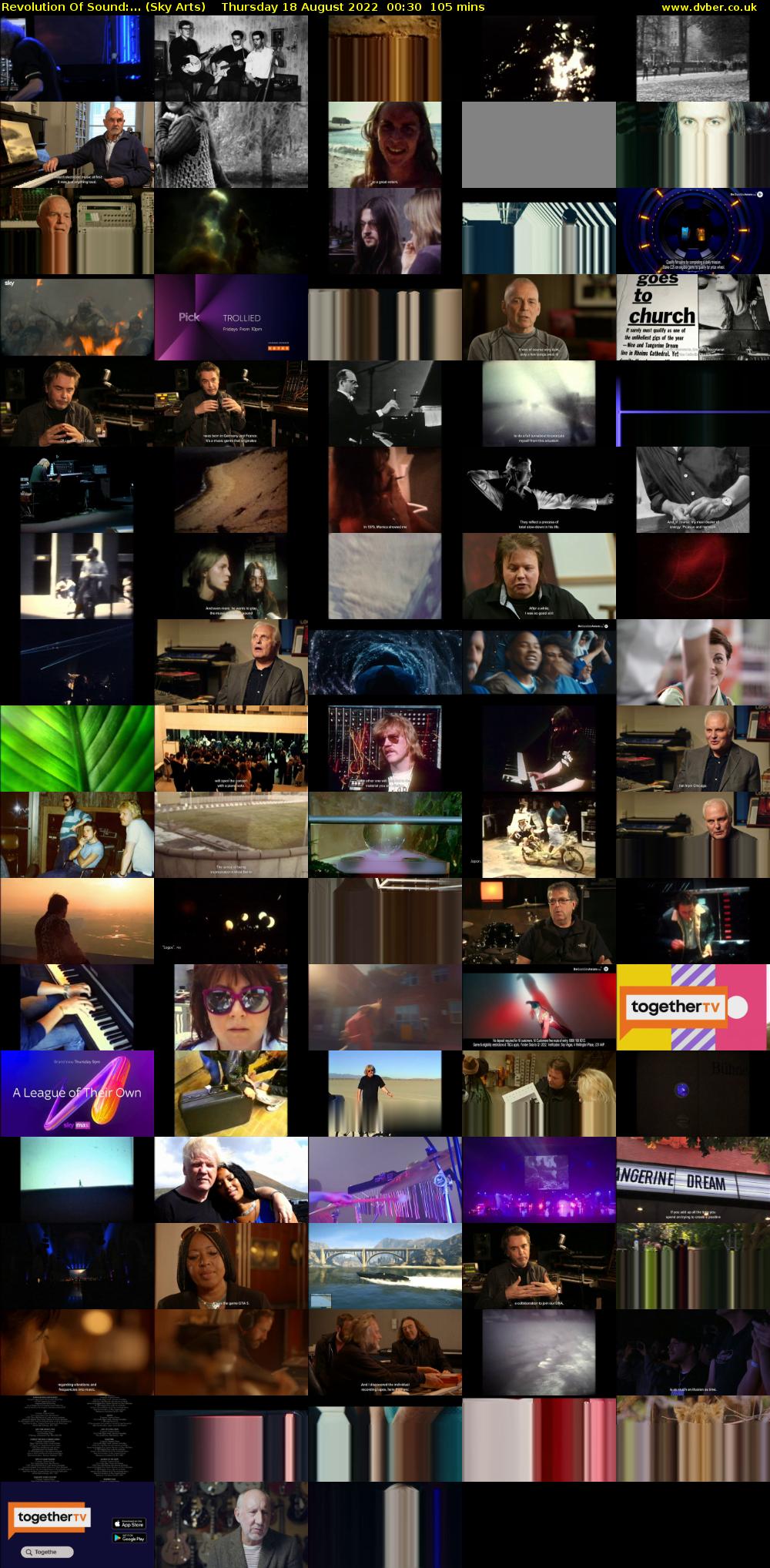 Revolution Of Sound:... (Sky Arts) Thursday 18 August 2022 00:30 - 02:15
