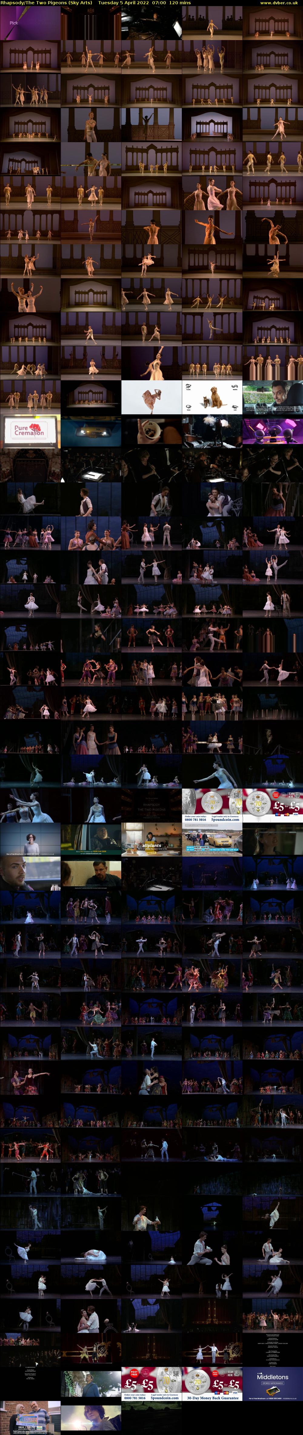 Rhapsody/The Two Pigeons (Sky Arts) Tuesday 5 April 2022 07:00 - 09:00