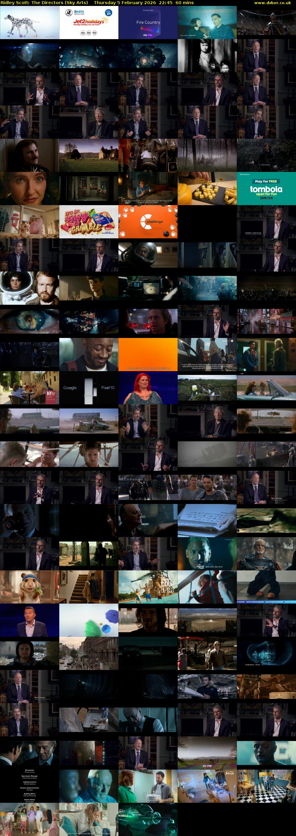 Ridley Scott: The Directors (Sky Arts) Thursday 5 February 2026 22:45 - 23:45