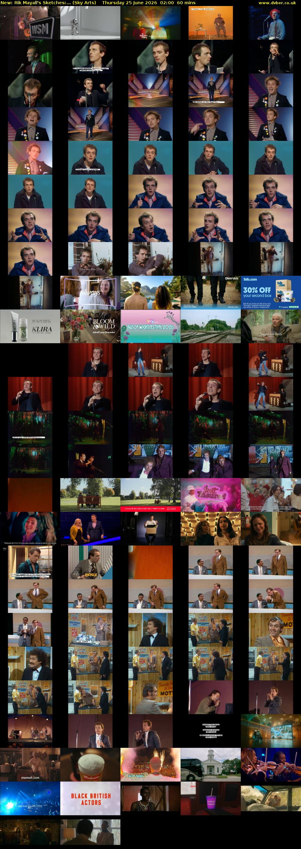Rik Mayall's Sketches:... (Sky Arts) Thursday 25 June 2026 02:00 - 03:00