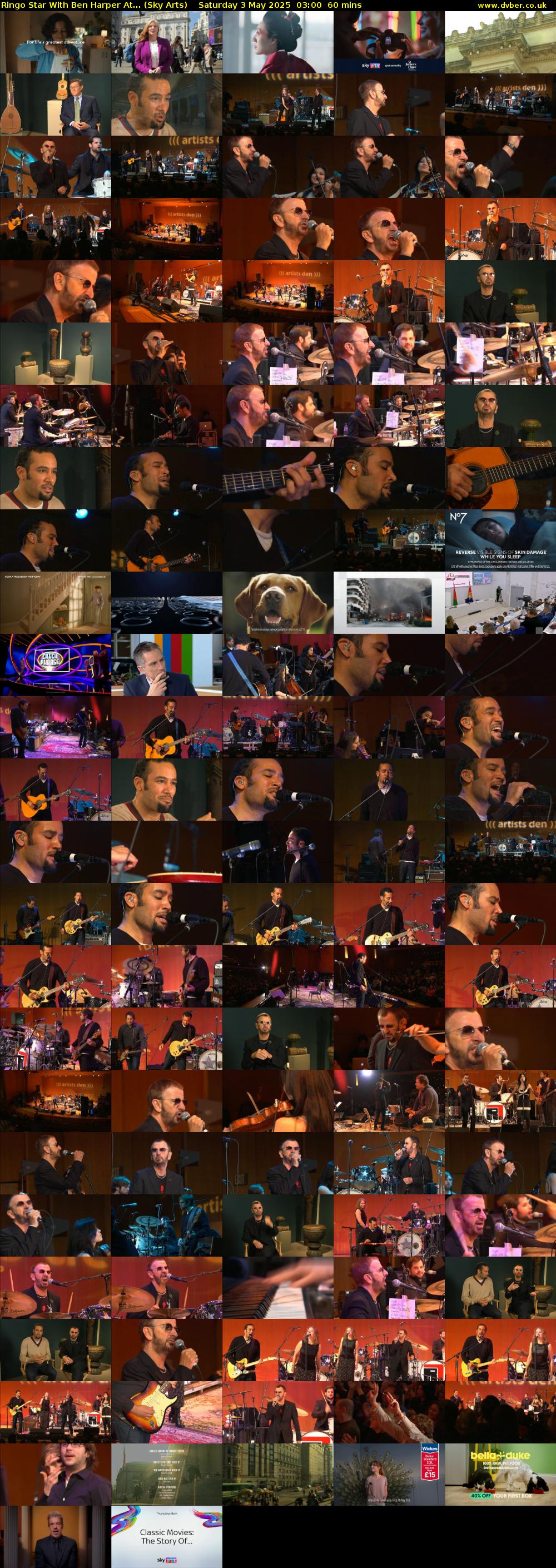 Ringo Star With Ben Harper At... (Sky Arts) Saturday 3 May 2025 03:00 - 04:00