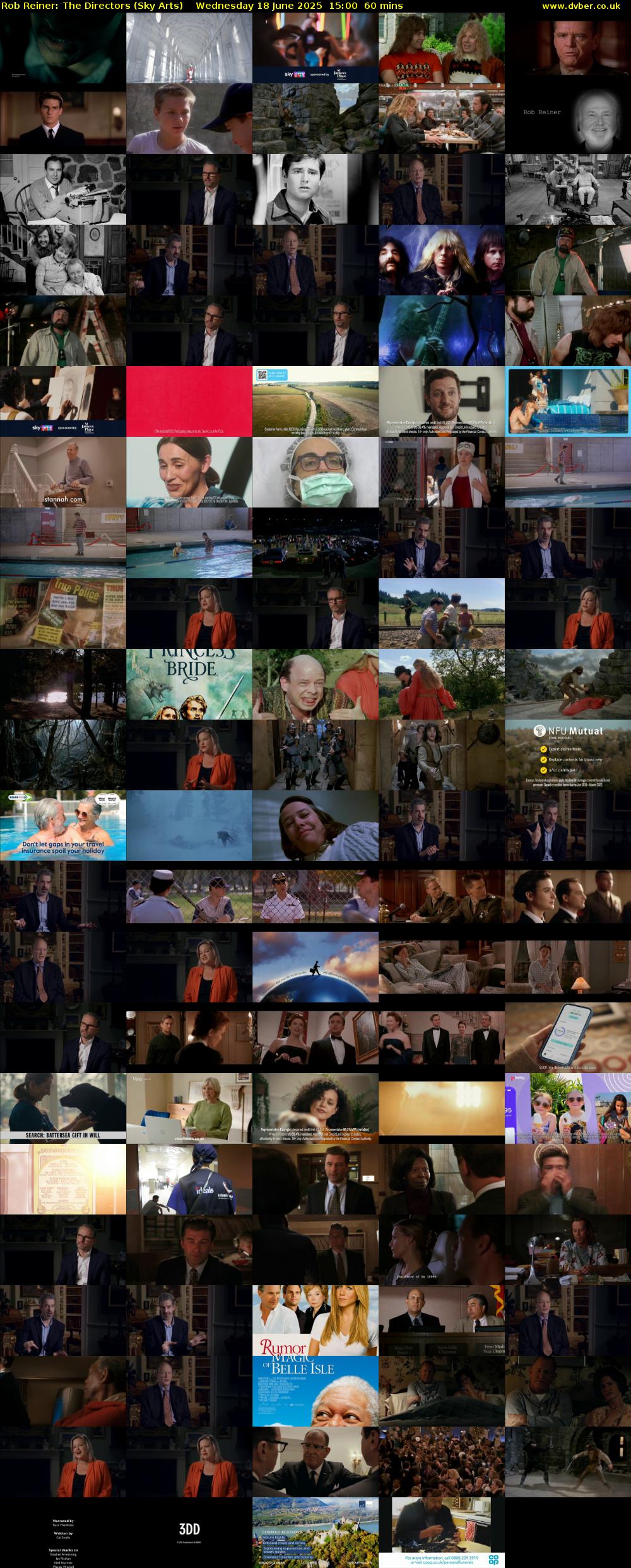 Rob Reiner: The Directors (Sky Arts) Wednesday 18 June 2025 15:00 - 16:00