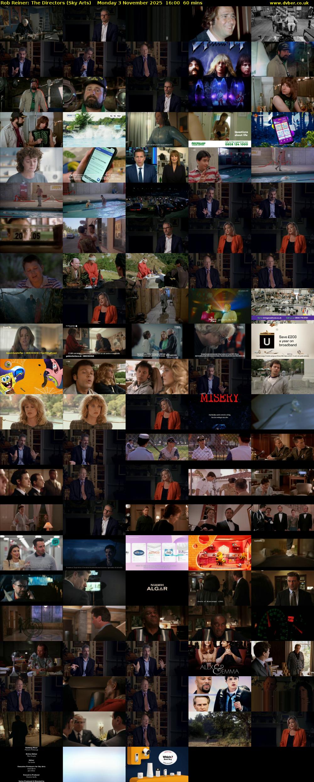 Rob Reiner: The Directors (Sky Arts) Monday 3 November 2025 16:00 - 17:00