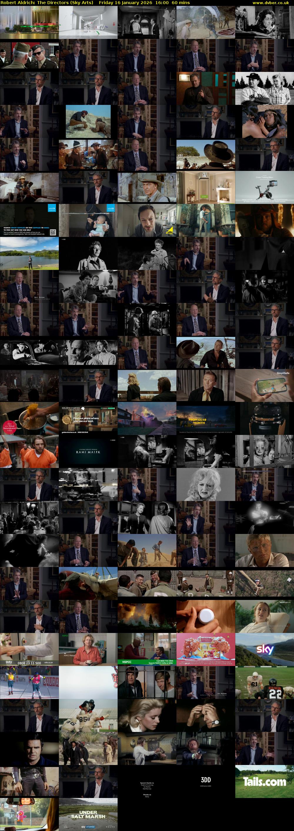 Robert Aldrich: The Directors (Sky Arts) Friday 16 January 2026 16:00 - 17:00