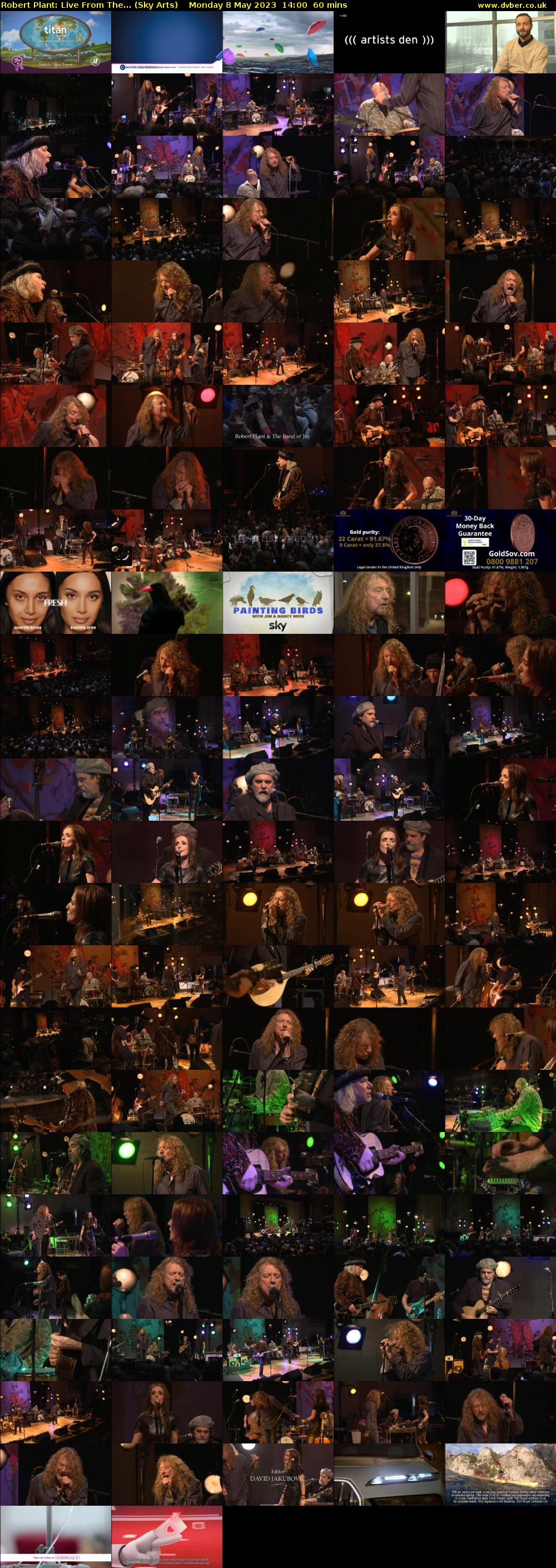Robert Plant: Live From The... (Sky Arts) Monday 8 May 2023 14:00 - 15:00