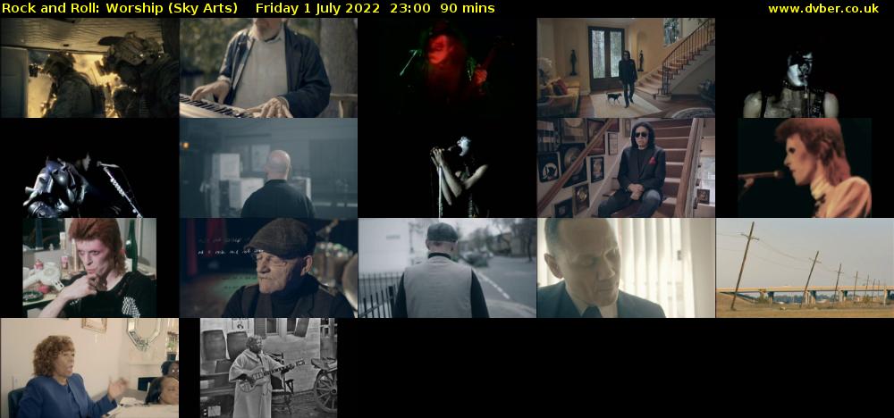 Rock and Roll: Worship (Sky Arts) Friday 1 July 2022 23:00 - 00:30
