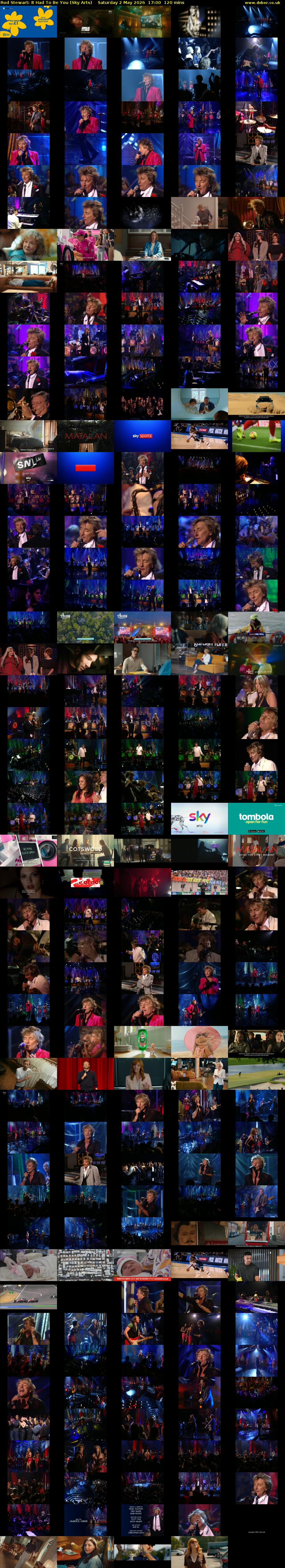 Rod Stewart: It Had To Be You (Sky Arts) Saturday 2 May 2026 17:00 - 19:00