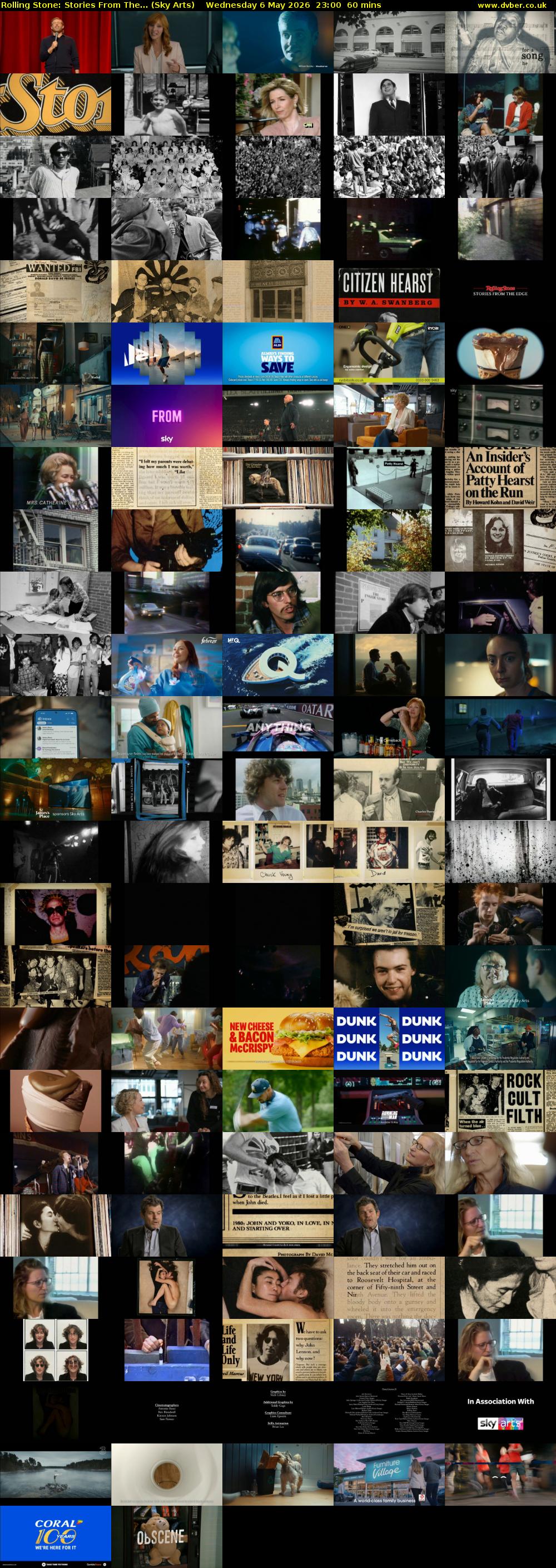 Rolling Stone: Stories From The... (Sky Arts) Wednesday 6 May 2026 23:00 - 00:00