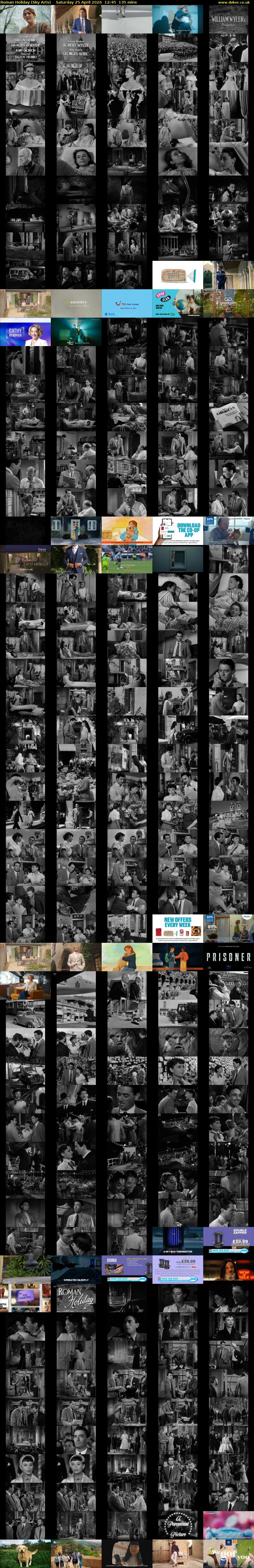Roman Holiday (Sky Arts) Saturday 25 April 2026 12:45 - 15:00