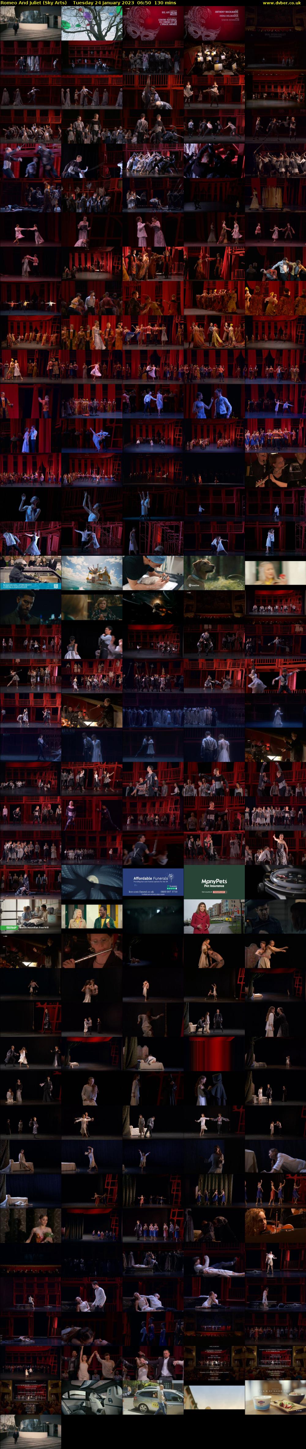 Romeo And Juliet (Sky Arts) Tuesday 24 January 2023 06:50 - 09:00