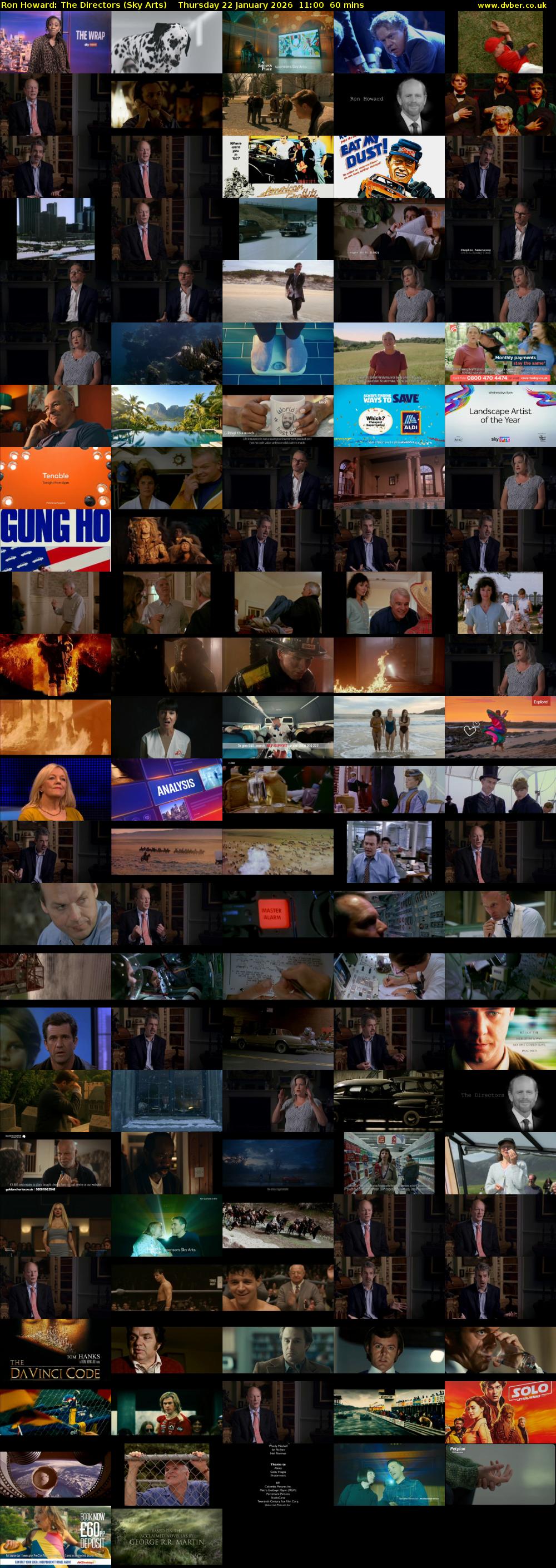 Ron Howard: The Directors (Sky Arts) Thursday 22 January 2026 11:00 - 12:00