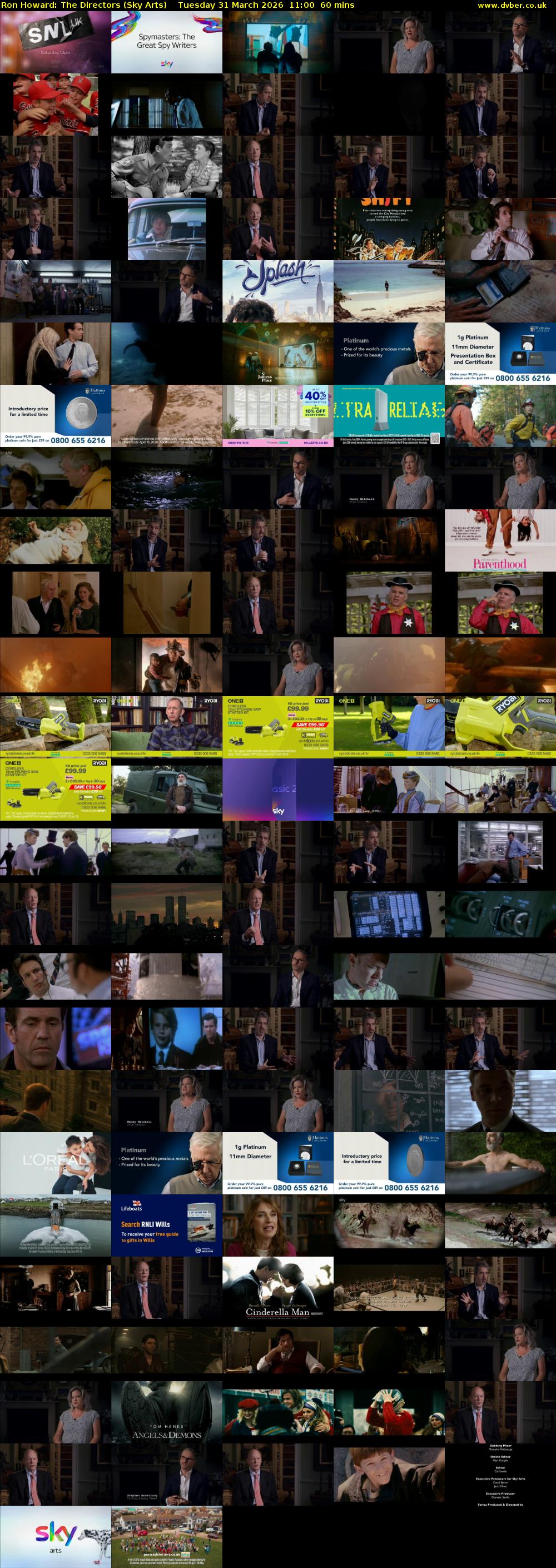 Ron Howard: The Directors (Sky Arts) Tuesday 31 March 2026 11:00 - 12:00