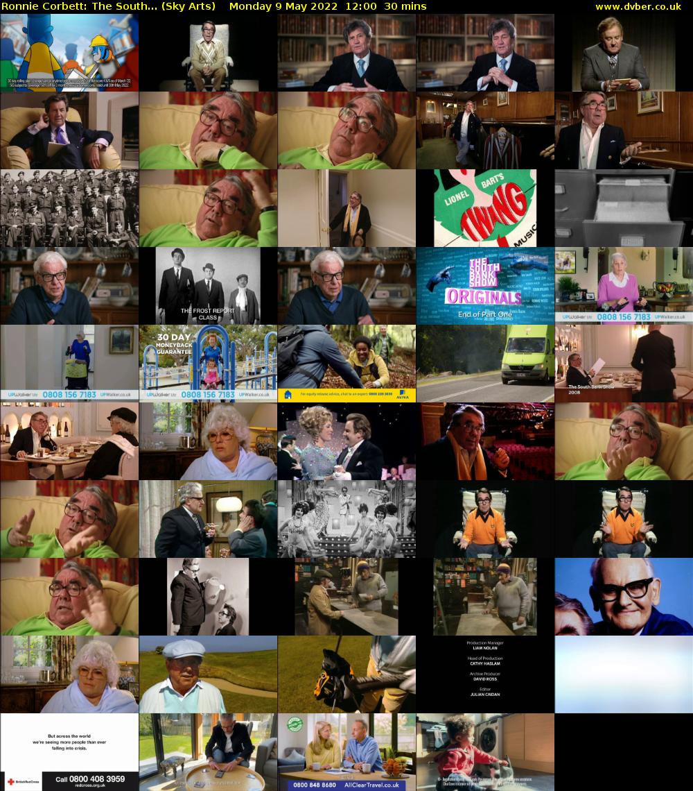 Ronnie Corbett: The South... (Sky Arts) Monday 9 May 2022 12:00 - 12:30