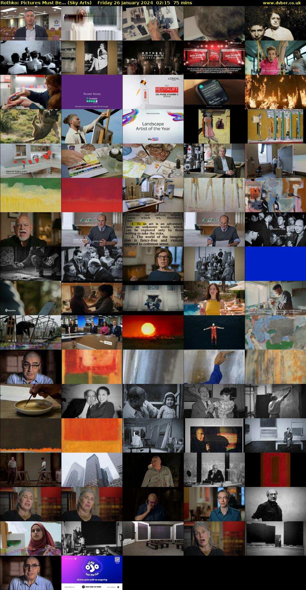Rothko: Pictures Must Be... (Sky Arts) Friday 26 January 2024 02:15 - 03:30