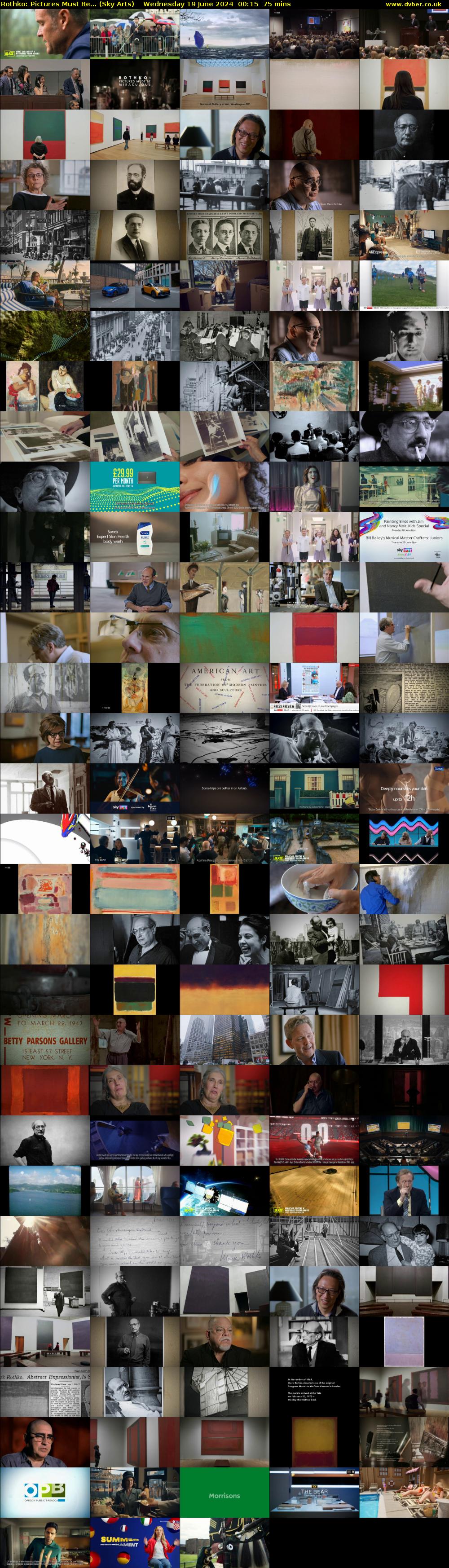 Rothko: Pictures Must Be... (Sky Arts) Wednesday 19 June 2024 00:15 - 01:30