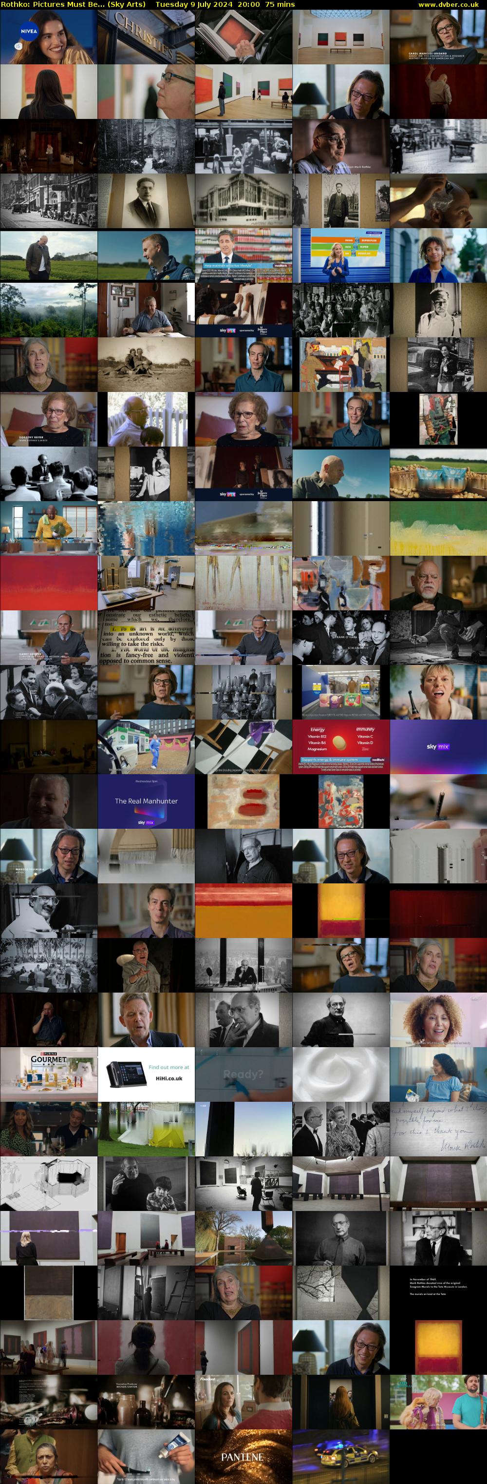 Rothko: Pictures Must Be... (Sky Arts) Tuesday 9 July 2024 20:00 - 21:15